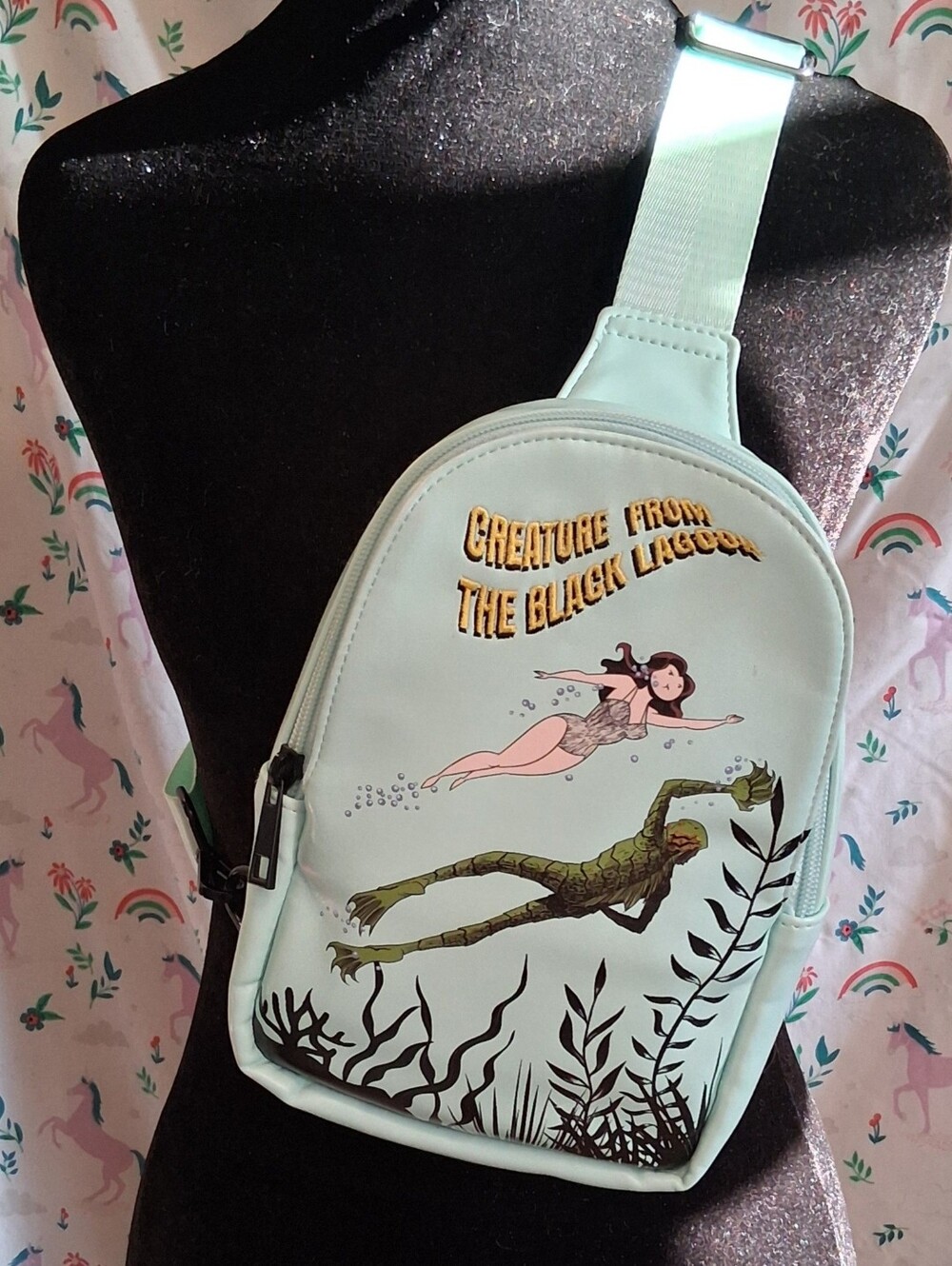 EUC Disney Universal Studios Retired Creature From The Black Lagoon Sling Bag - Picture 2 of 14